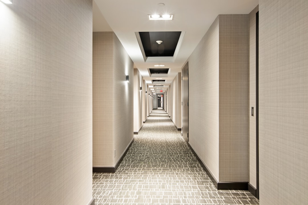 Clean managed building corridor — building cleaning support direction