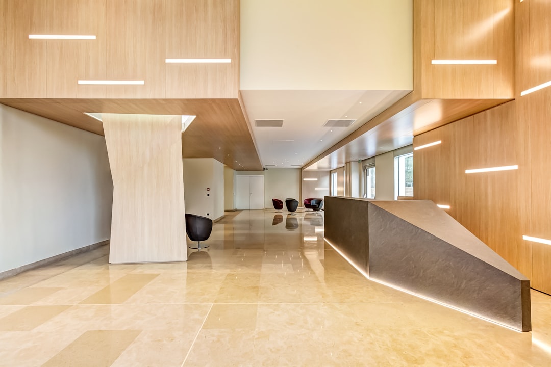 Clean commercial building interior — workplace cleaning direction